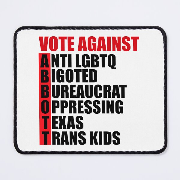 Item preview, Vote Against Greg Abbott Texas Governor Election Acrostic designed and sold by Epic Love Designs.
