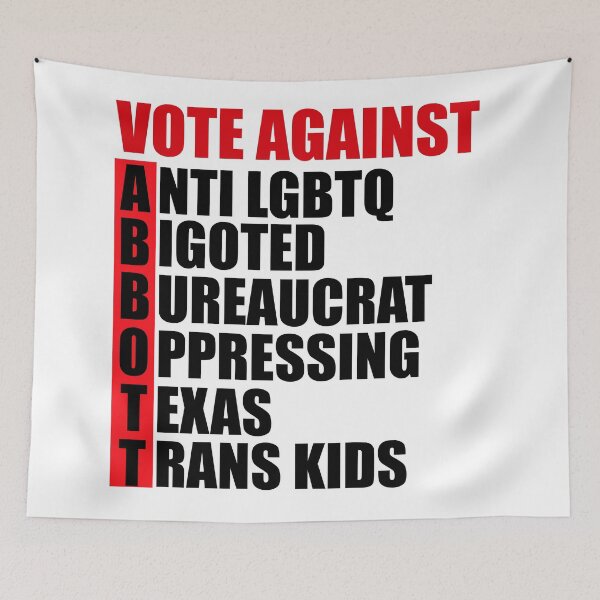 Item preview, Vote Against Greg Abbott Texas Governor Election Acrostic designed and sold by Epic Love Designs.