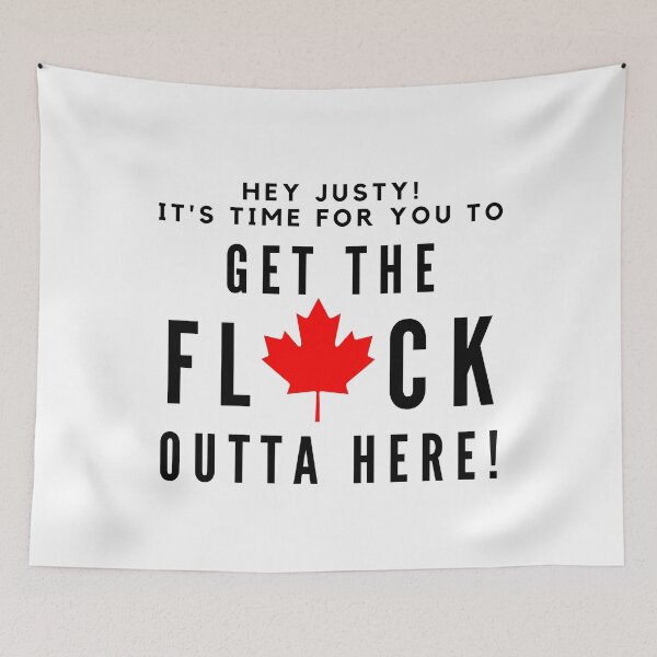 Item preview, Hey Justy! It's Time For You To Get The Flock Outta Here! Black Text designed and sold by TWMBDesigns.