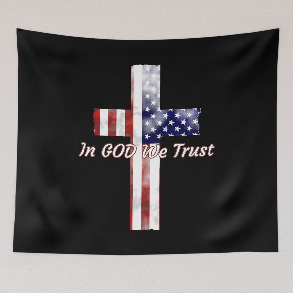 Item preview, In God We Trust American Flag Cross designed and sold by ksmusselman.