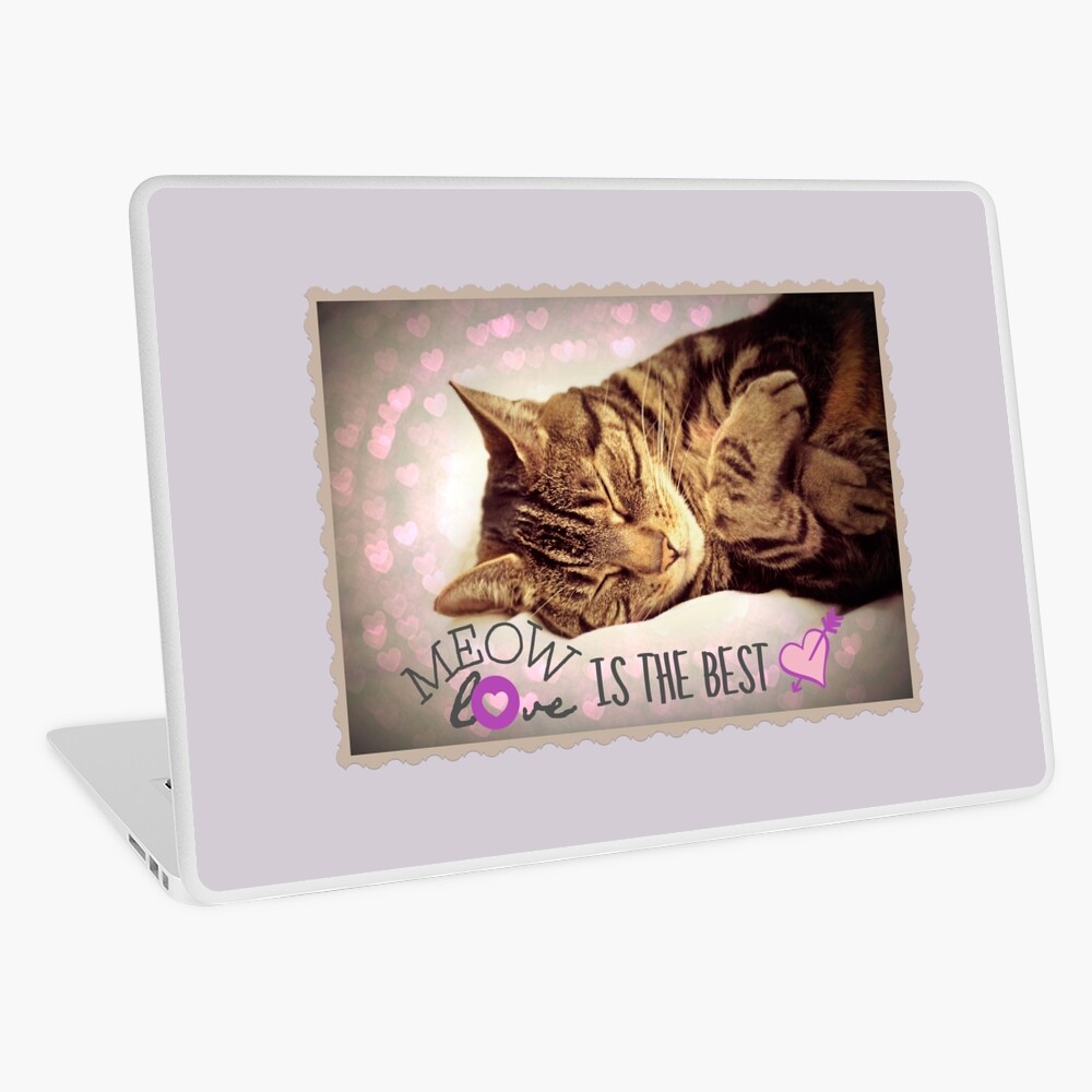 Meow Love is the Best Laptop Skin