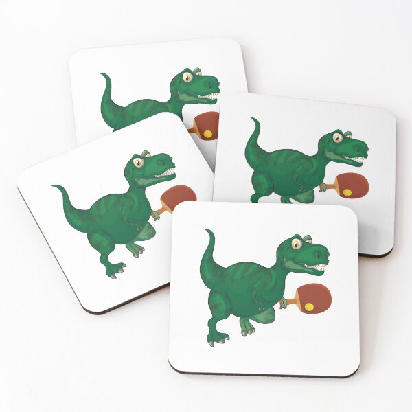 Artikelvorschau, Dinosaurier, der Tischtennis spielt, lustiges gutes Dinosaurier-Tischtennis-Liebhaber-kühles grünes Design entworfen und verkauft von pedrored369.