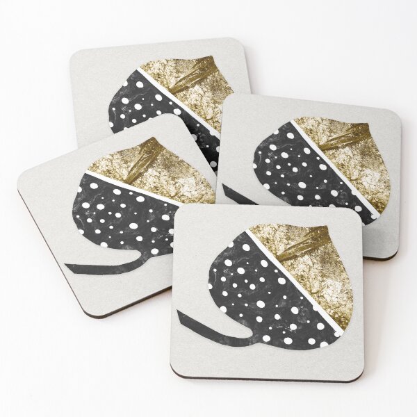 Item preview, Aesthetic leaf, golden abstract design designed and sold by Sneh Universe.