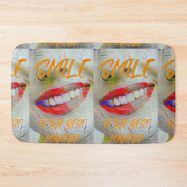 Item preview, Smile is the best make up with orange slim wording shown teeth designed and sold by Bekindtome.