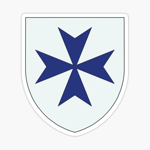 "blue maltese cross coat of arms" Sticker by zergly Redbubble