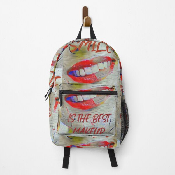 Item preview, Smile is the best make up with dark red slim wording shown teeth designed and sold by Bekindtome.