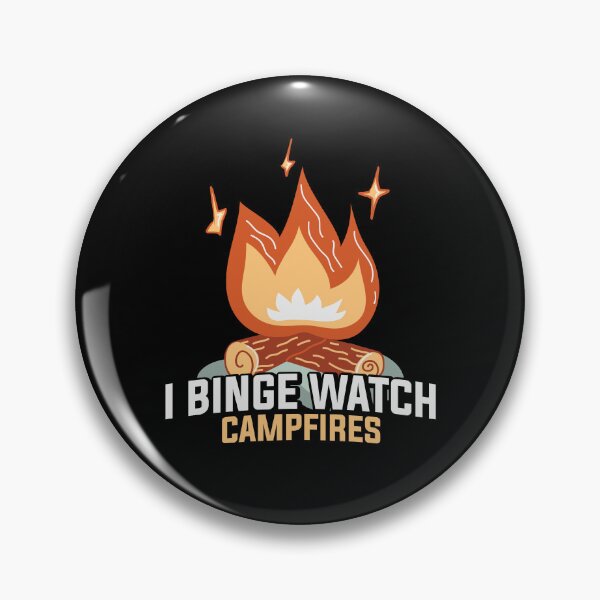Artikelvorschau, Ich bin Binge Watch-Lagerfeuer | Camping | Wandern Retro entworfen und verkauft von KrisSidDesigns.