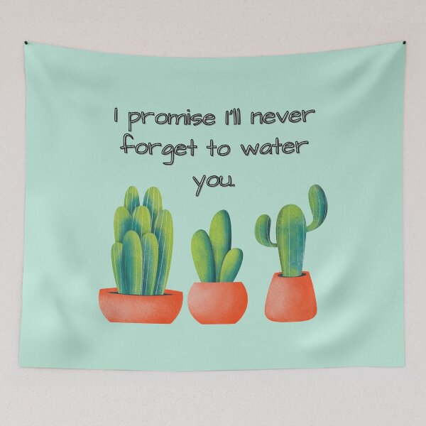 Item preview, I promise I will never forget to water you - cacti design designed and sold by Eve :).