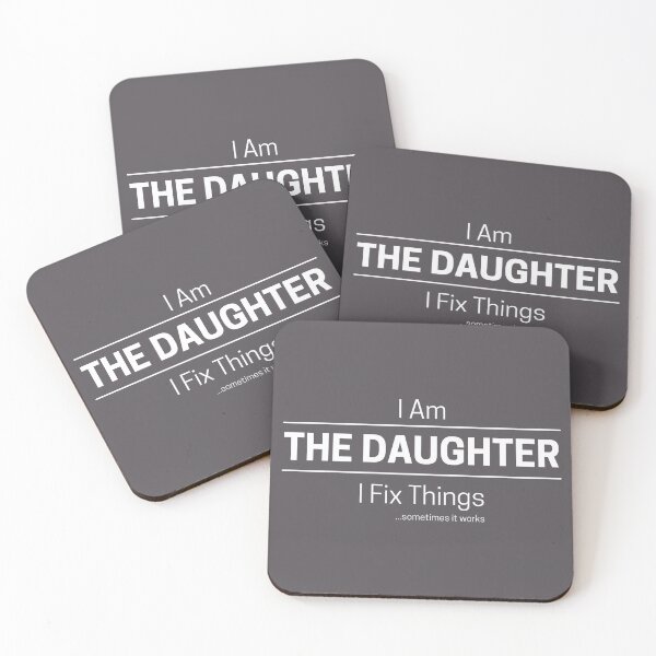 Item preview, Funny DIY Daughter Quote Saying, I Am The Daughter, I Fix Things White Text designed and sold by hjsmith.