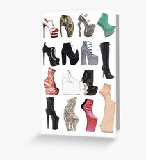 Gaga's extreme heels. Greeting Card