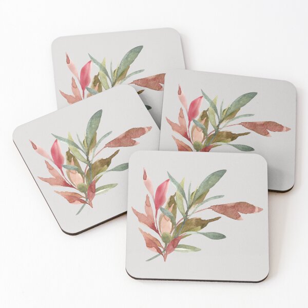 Item preview, Soft beige leaves pattern designed and sold by Levated.