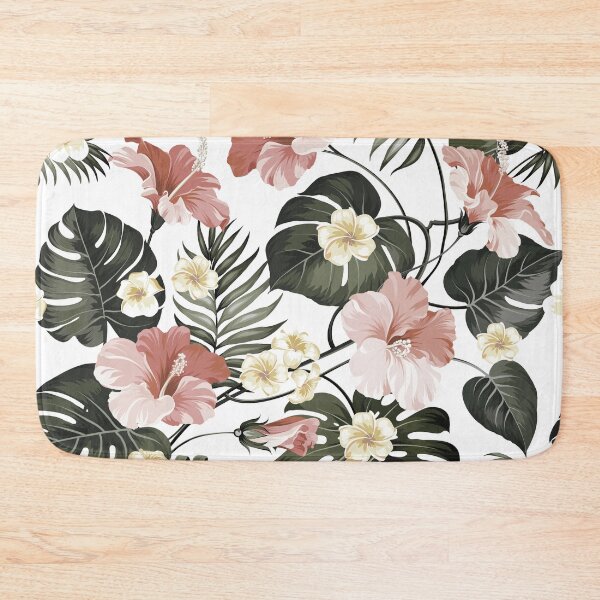 Item preview, Amazonian Tropical Hibiscus and Palm Leaves Floral  designed and sold by meggydesigns.