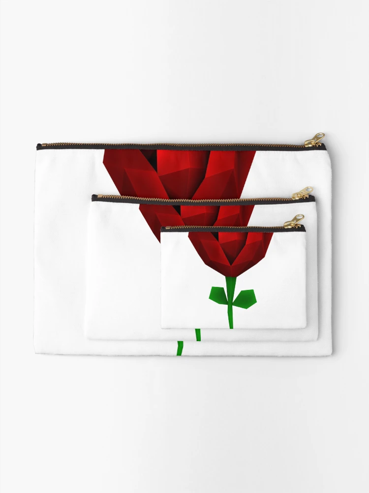Thumbnail 2 of 4, Zipper Pouch, LowPoly Flower designed and sold by Razor3D.