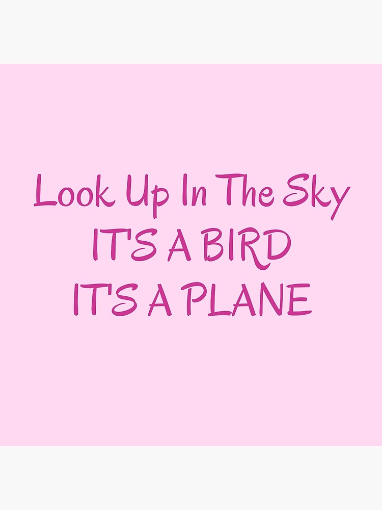 Look Up In The Sky Its A Bird Its A Plane Poster For Sale By Aninanime Redbubble 6005