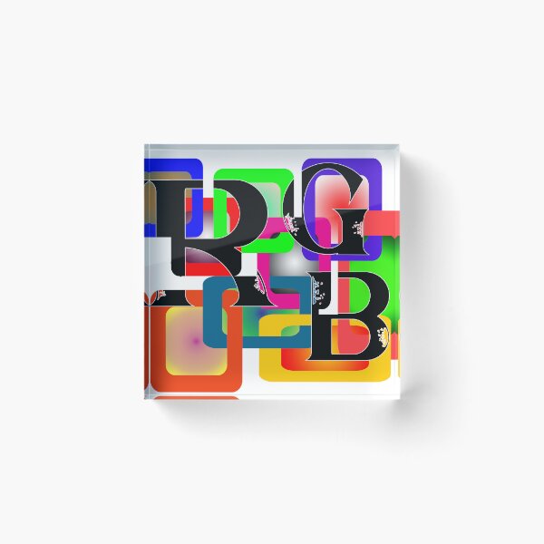 Item preview, RGB letters in many colorful rectangles designed and sold by Bigrow.