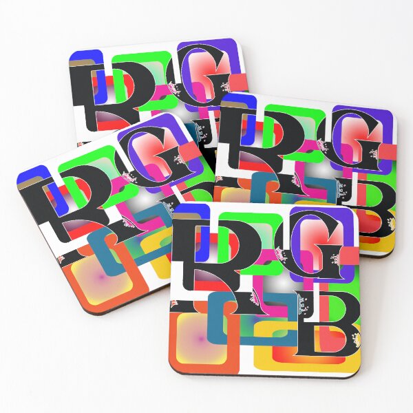Item preview, RGB letters in many colorful rectangles designed and sold by Bigrow.