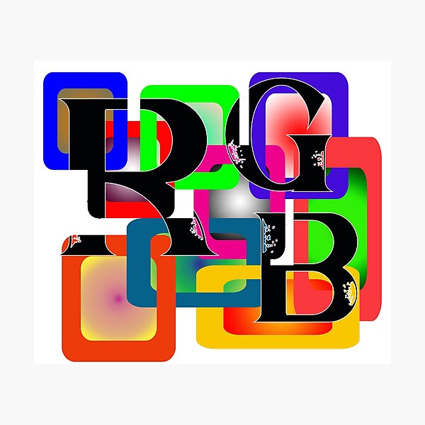 Item preview, RGB letters in many colorful rectangles designed and sold by Bigrow.