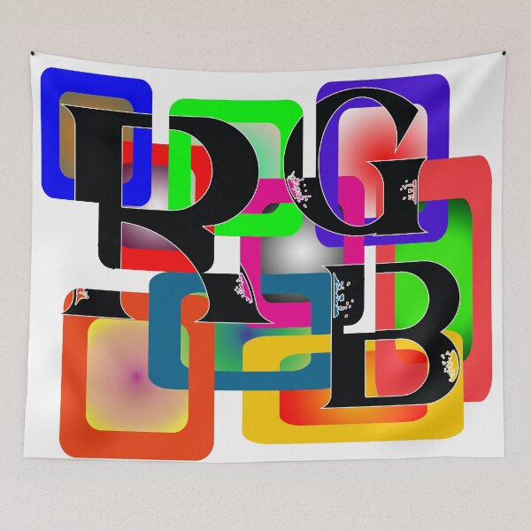 Item preview, RGB letters in many colorful rectangles designed and sold by Bigrow.