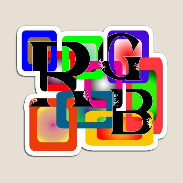 Item preview, RGB letters in many colorful rectangles designed and sold by Bigrow.