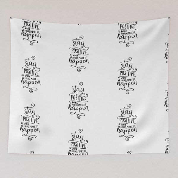 Item preview, Stay positive, work hard, make it happen motivational Quote designed and sold by ManifestoDesign.