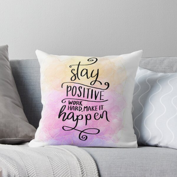 Item preview, Stay positive, work hard, make it happen motivational Quote designed and sold by ManifestoDesign.