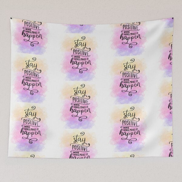 Item preview, Stay positive, work hard, make it happen motivational Quote designed and sold by ManifestoDesign.