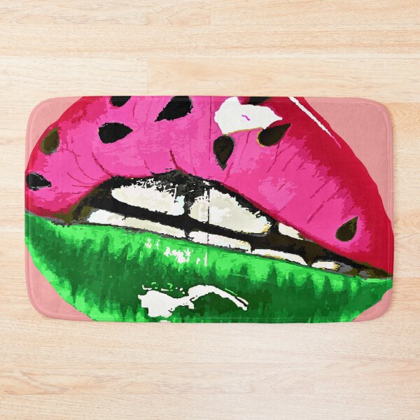 Item preview, vegan water melon lips with green top red pulp  black seeds   designed and sold by XXgooddeedXX.