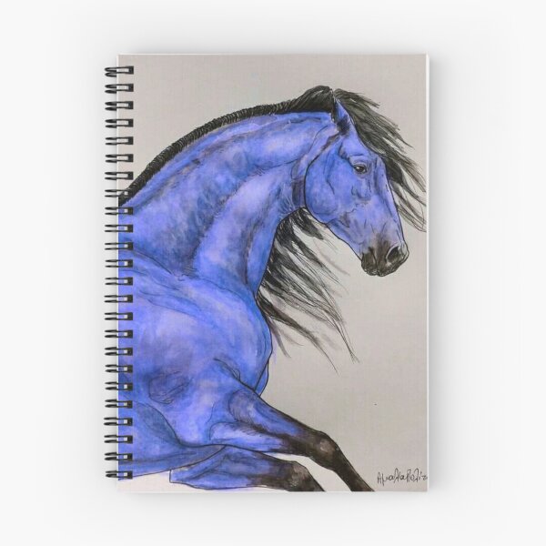 Item preview, Purple blue andalusian horse portrait designed and sold by horseaddicted.