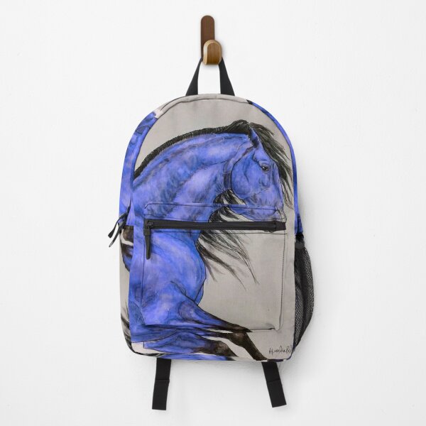 Item preview, Purple blue andalusian horse portrait designed and sold by horseaddicted.