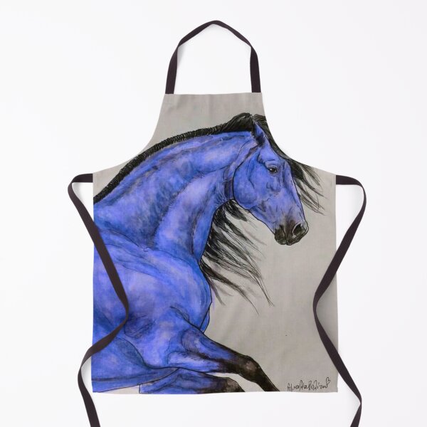 Item preview, Purple blue andalusian horse portrait designed and sold by horseaddicted.