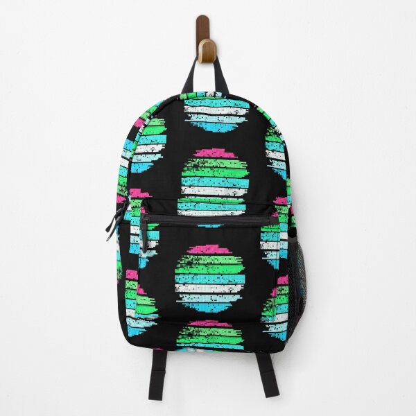 Item preview, pixelated striped circle designed and sold by MGuyerArt.