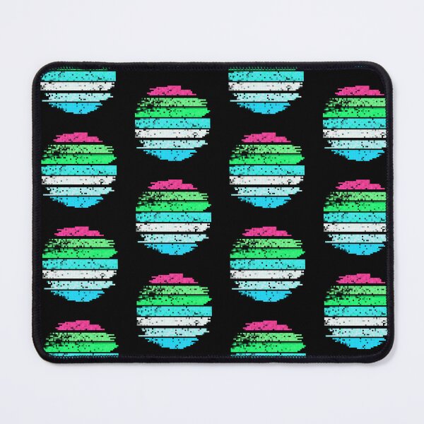 Item preview, pixelated striped circle designed and sold by MGuyerArt.