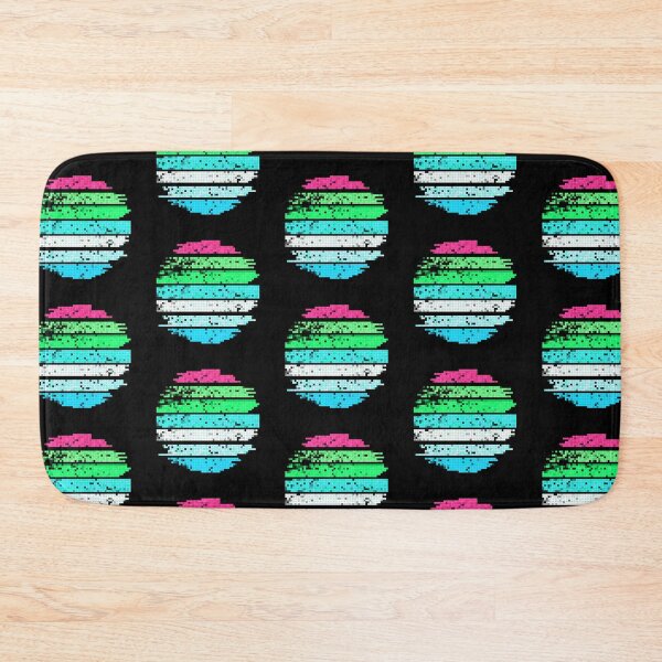 Item preview, pixelated striped circle designed and sold by MGuyerArt.