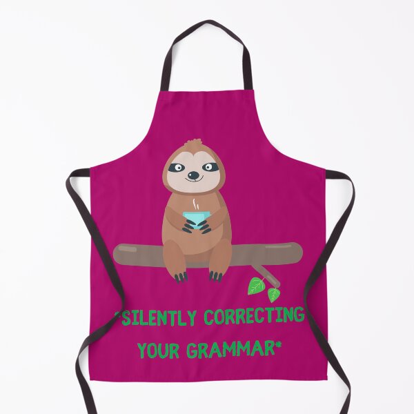 Item preview, Silently Correcting Your Grammar Sloth Drinking Tea In Purple designed and sold by LuckyKermit.