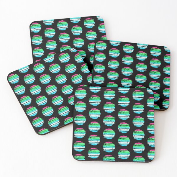 Item preview, pixelated striped circle designed and sold by MGuyerArt.