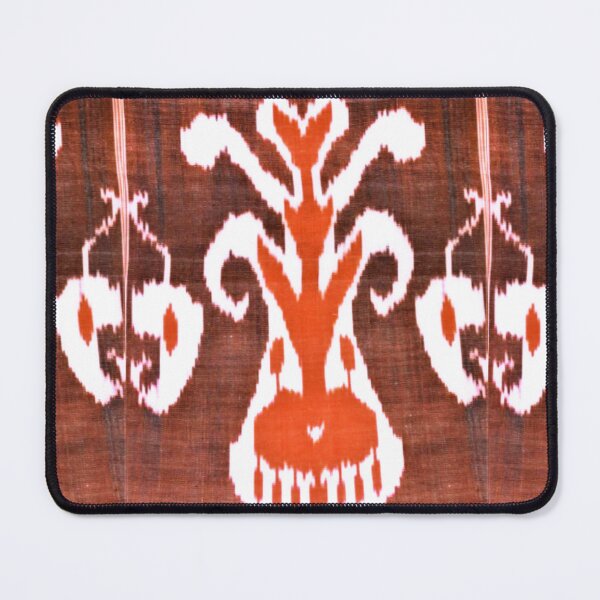 Item preview, Uzbek ikat tulip flower pattern designed and sold by LeFabriqueOuz.