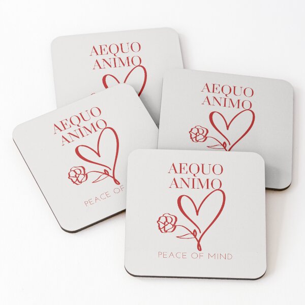 Item preview, Aequo Animo - Peace Of Mind - Old Latin Phrase Red Heart designed and sold by WordsOf--Wisdom.