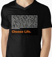 T2 Trainspotting Choose Life Men's V-Neck T-Shirt