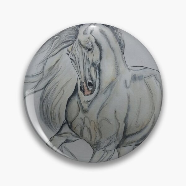 Item preview, White andalusian horse playing designed and sold by horseaddicted.