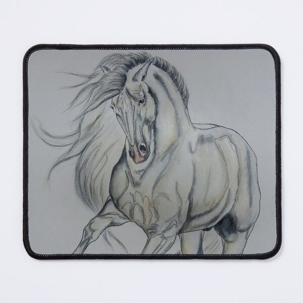 Item preview, White andalusian horse playing designed and sold by horseaddicted.