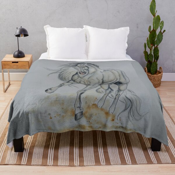 Item preview, White andalusian horse playing designed and sold by horseaddicted.
