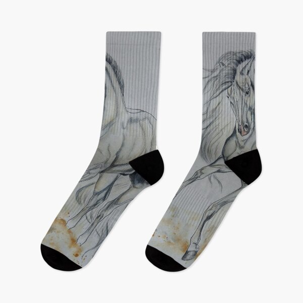 Item preview, White andalusian horse playing designed and sold by horseaddicted.