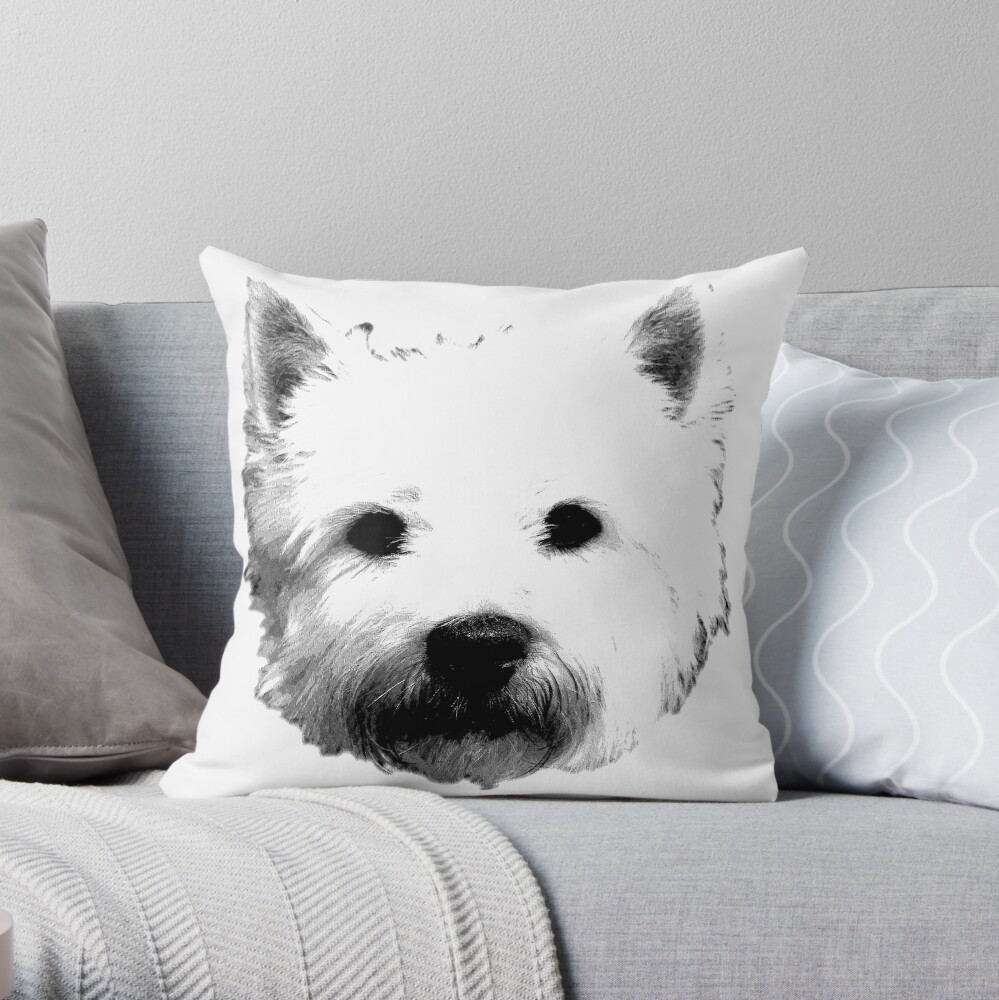 west highland terrier pillow