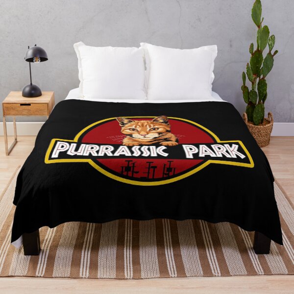 Aperçu de l'œuvre Chat tigré Orange Purrassic Park créée et vendue par Funny Shirts Matter.