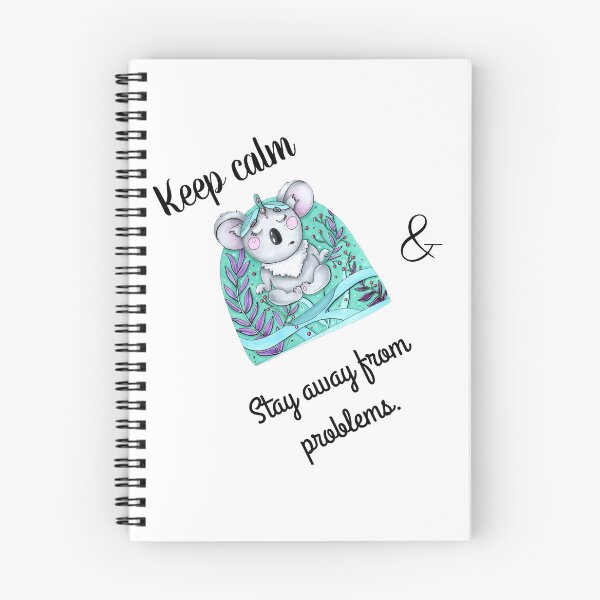Item preview, Keep calm and stay away from problems with cute koala meditating.  designed and sold by atktdesigns.