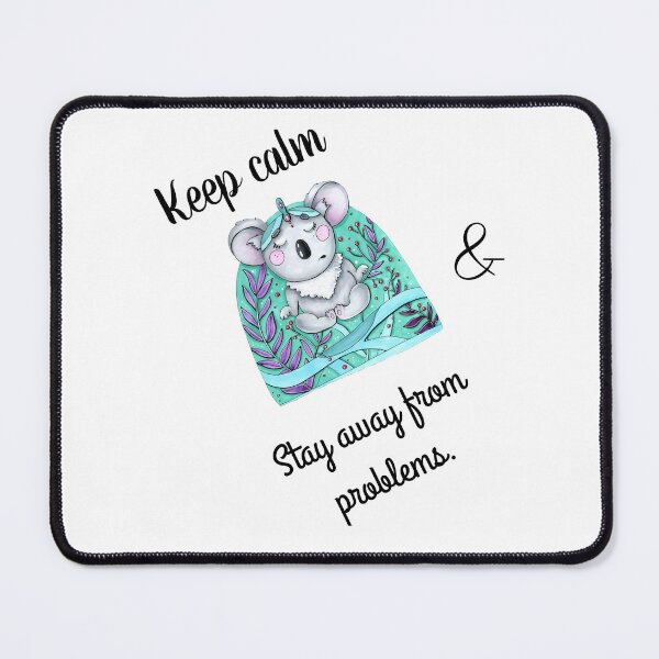 Item preview, Keep calm and stay away from problems with cute koala meditating.  designed and sold by atktdesigns.
