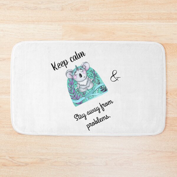 Item preview, Keep calm and stay away from problems with cute koala meditating.  designed and sold by atktdesigns.