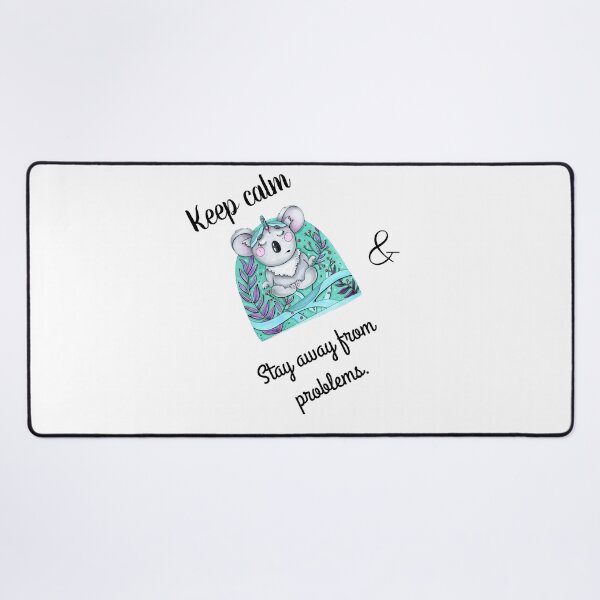 Item preview, Keep calm and stay away from problems with cute koala meditating.  designed and sold by atktdesigns.