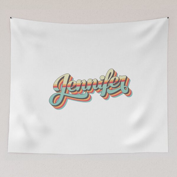 Item preview, Jennifer name - cool 70s retro font surf style design designed and sold by NameTheory.