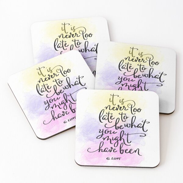 Item preview, It's never too late to be what you might have been motivational Quote designed and sold by ManifestoDesign.